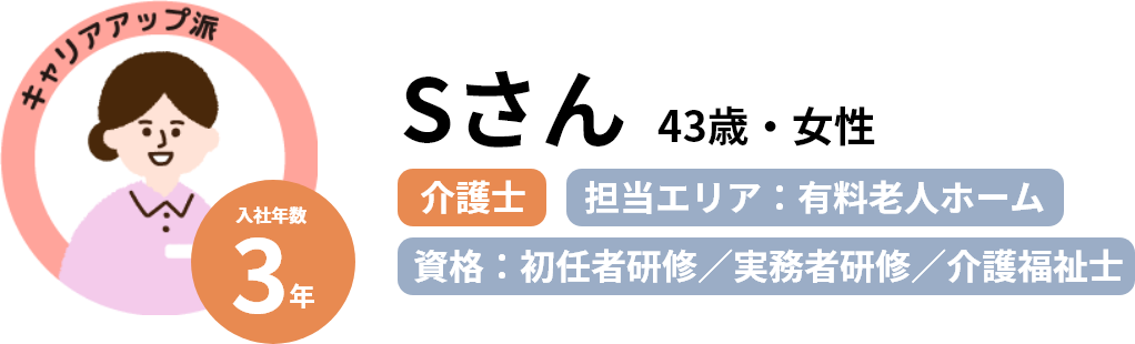 【キャリアアップ型】Sさん 43歳・女性